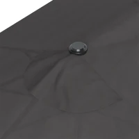 Outsunny 15' Double-Sided Patio Umbrella Parasol Sun Shelter Canopy Shade Grey(m-12)
