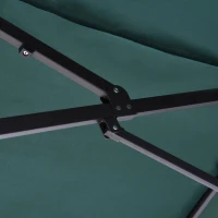 Outsunny 15ft Double-sided Patio Umbrella with Twin Canopy, Extra Large Outdoor Parasol with Crank for Pool, Deck, Market, Dark Green(m-13)