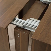 HOMCOM Foldable Dining Table, Extendable Kitchen Table for Small Spaces, Seats up to 6 People(m-11)