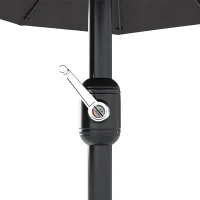 Outsunny 15' Double-Sided Patio Umbrella Parasol Sun Shelter Canopy Shade Grey(m-13)