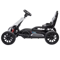 Aosom 12V Electric Go Kart for Kids w/ Adjustable Speed, White(m-15)
