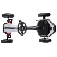 Aosom 12V Electric Go Kart for Kids w/ Adjustable Speed, White(m-12)