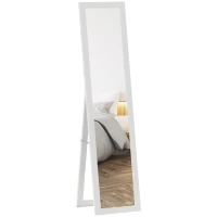 HOMCOM 15" x 62" Full Length Mirror for Bedroom, Free Standing Dressing Mirror, Wall Mirror for Living Room, White(m-11)