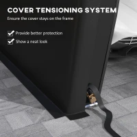 Outsunny 12' x 20' Portable Garage, Heavy Duty Carport Canopy with Ventilation Windows and Large Roll-up Door, Black(m-10)