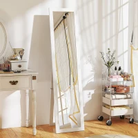 HOMCOM 15" x 62" Full Length Mirror for Bedroom, Free Standing Dressing Mirror, Wall Mirror for Living Room, White(m-1)