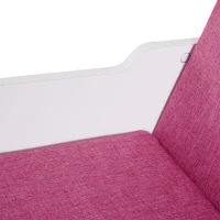 HOMCOM 6-Cubby Bookcase with Seat Cushion, Cube Storage Shelf with Reading Nook for Home Office, Study, Pink(m-13)