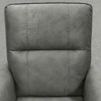 HOMCOM Power Recliner Chair, Dyed Fabric (Like Leathaire) Upholstered Recliner Chair with USB Ports, Footrest, Grey(m-10)