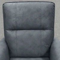 HOMCOM Power Recliner Chair, Dyed Fabric (Like Leathaire) Upholstered Recliner Chair with USB Ports, Footrest, Charcoal Grey(m-10)