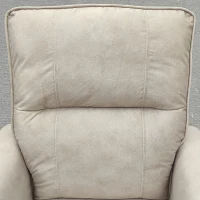 HOMCOM Power Recliner Chair, Dyed Fabric (Like Leathaire) Upholstered Recliner Chair with USB Ports, Footrest, Beige(m-10)