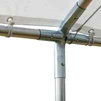 Outsunny 9.6' x 19.5' Carport Heavy Duty Galvanized Car Canopy w/ Included Anchor Kit, 3 Reinforced Steel Cables, White(m-14)