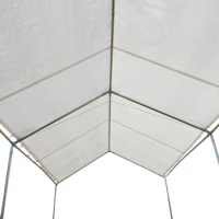 Outsunny 9.6' x 19.5' Carport Heavy Duty Galvanized Car Canopy w/ Included Anchor Kit, 3 Reinforced Steel Cables, White(m-12)