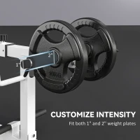 Soozier Adjustable Steel Seated Calf Raise Exercise Strength Training Gym Equipment, White(m-4)