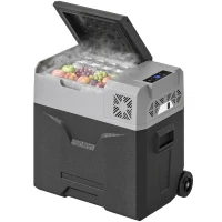 Outsunny 53Quart (50L) Car Refrigerator Portable Freezer 12/24V Electric Cooler Box for Camping, Travel, Picnic, Down to -4°F(m-11)