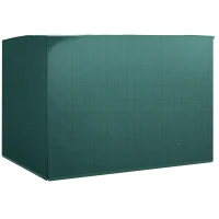 Outsunny 3-Seater Patio Swing Cover, Outdoor Garden Furniture Protection Hammock Glider Cover, Waterproof Dustproof Windproof, 85" x 61" x 59", Dark Green(m-2)