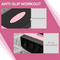 Soozier Adjustable Aerobic Stepper, Exercise Step Platform, Step Exercise Trainer, Workout Fitness Yoga Risers, 4"-6"-8", Pink(m-6)