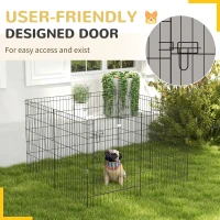 PawHut 36inch Foldable Metal Exercise Pet Playpen Yard Dog Puppy Kennel Cage 8 Panel(m-7)