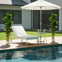 HOMCOM 5FT Artificial Fiddle Leaf Fig Tree Set of 2, Fake Potted Tree with Solid Wood Trunks for Indoor Decor, Green(m-10)