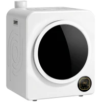 HOMCOM Clothes Dryer with 6 Drying Modes, Laundry Dryer with Stainless Steel Tub 18 lbs, White(m-11)