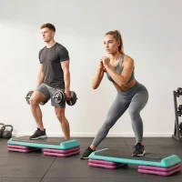 Soozier 3.9"/5.9"/7.9" Aerobic Stepper Exercise with Non-Slip Top for Home, Office, Indoor, Outdoor, Multicolour(m-9)