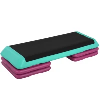 Soozier 3.9"/5.9"/7.9" Aerobic Stepper Exercise with Non-Slip Top for Home, Office, Indoor, Outdoor, Multicolour(m-10)