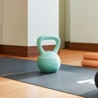 Soozier 9 lb Soft Kettlebell, Sand Filled Weight w/ Grip Handle, Kettlebell Weight for Full Body Workout, Green(m-10)