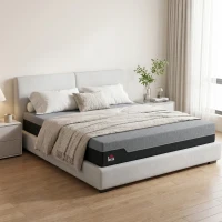 HOMCOM King Mattress, 12 Inch Memory Foam Mattress for Pressure Relief, Graphene Gel Cooling Copper Bed in a Box, Made in USA(m-8)