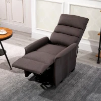 HOMCOM Lift Chair for Elderly, Power Chair Recliner with Remote Control, Side Pockets for Living Room, Brown(m-10)
