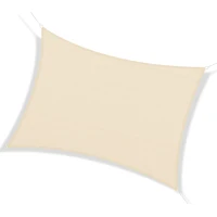 Outsunny Rectangle 13' x 20' Canopy Sun Sail Shade Garden Cover UV Protector Outdoor Patio Lawn Shelter with Carrying Bag (Cream White)(m-11)