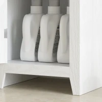 HOMCOM 67" Farmhouse Kitchen Pantry Storage Cabinet with Barn Door, Kitchen Pantry Cabinet with Adjustable Shelves, White(m-11)