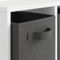 Qaba Kids Storage Shelf with Reading Nook, Toy Storage Organizer with Seat Cushion, 3 Fabric Drawers for Playroom, Nursery(m-11)