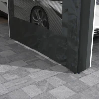 Outsunny 10' x 20' Carport, Heavy Duty Portable Garage, Height Adjustable, with 4 Mesh Windows and 4 Doors, Gray(m-9)