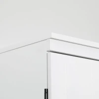 HOMCOM 70" 4-Door Storage Cabinet, Freestanding Pantry Cabinet with Adjustable Shelves for Living Room, White(m-11)
