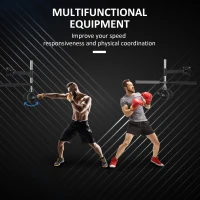 Soozier Lightweight Fast-Reflexes Speed Bag Boxing Punching Bag Wall Mount Height Adjustable, MMA, Martial Arts, and Boxing Equipment for Training at Home, Heavy-Duty, 9" H x 7" Dia.(m-4)