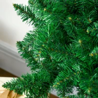 HOMCOM 7' Artificial Half Christmas Trees with Auto Open, Steel Base, for Indoor Xmas Décor(m-8)
