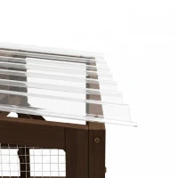 PawHut Large Outdoor Catio with Condos, Platforms, Doors, Ladders, Weather-Resistant Roof, Espresso(m-10)