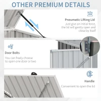 Outsunny 5ft x 3ft Outdoor Storage Shed, Garbage Bin Shed Organizer with Lockable Double Doors and Openable Lid(m-6)