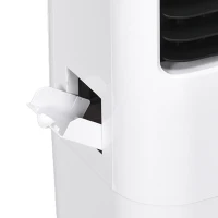 HOMCOM Cooling Fan for Bedroom with Ice Pack, Tower Fan with Remote Control, 3 Modes, 3 Speeds, 7.5H Timer, White(m-9)
