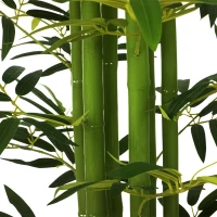 HOMCOM Indoor Fake Plants, Artificial Bamboo Tree with Adjustable Shape for Home Office Living Room Decor, Green(m-10)
