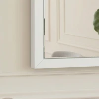 HOMCOM 20" x 28" Bathroom Mirror for Wall, Rectangular Mirror for Living Room, Bedroom, Entryway, White(m-12)