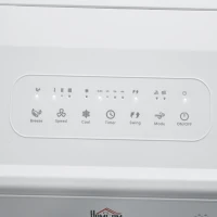 HOMCOM Cooling Fan for Bedroom with Ice Pack, Tower Fan with Remote Control, 3 Modes, 3 Speeds, 7.5H Timer, White(m-11)