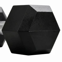 Soozier Hex Dumbbell Weight Set with Vertical Rack, 120lbs Rubber-Coated Dumbbells with Non-Slip Handles(m-12)