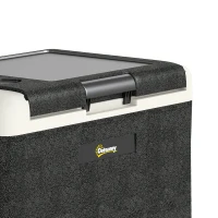 Outsunny 12 Volt Car Refrigerator, 53QT Car Fridge Electric Cooler, 12/24V DC and 100-240V AC, -4-68 ℉, Portable Refrigerator(m-9)