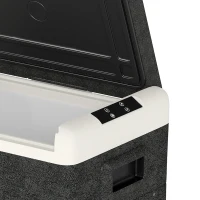 Outsunny 12 Volt Car Refrigerator, 32QT Car Fridge Electric Cooler, 12/24V DC and 100-240V AC, -4-68 ℉, Portable Refrigerator(m-11)