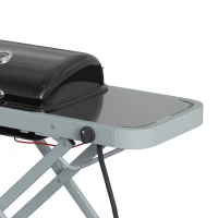 Outsunny Portable Propane Gas BBQ Grill with Foldable Cart, Wheels, 9500 BTU Gas Barbecue Grill with Piezo Ignition Burner, Black(m-12)