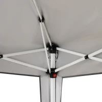 Outsunny 8' x 8' Pop Up Canopy, Outdoor Folding Tent, Portable Party Tent with Carrying Bag for Camping, Party, Picnic, Grey(m-9)