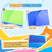 Outsunny 13.8 x 12FT Large Inflatable Water Slide Bouncy Castle, Narwhals Style Kids Bounce House with 450W Blower, Slide, Trampoline, Pool, Water Cannons, Climbing Wall, Carry Bag(m-6)