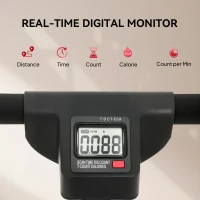 Soozier Foldable Ab Twister Board for Waist Trimming with LCD Display, Ab Workout Equipment for Women and Men, Red(m-6)
