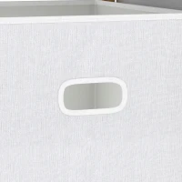 Qaba Baby Changing Table, Diaper Changing Station with Waterproof Pad, 3 Drawers and Large Basket for Newborn & Infant, White(m-12)