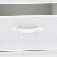 Qaba Baby Changing Table, Diaper Changing Station with Waterproof Pad, 3 Drawers and Large Basket for Newborn & Infant, White(m-10)