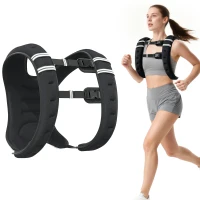 Soozier 11 lbs Weighted Vest, Weight Vest with adjustable Straps, Convenient Pocket and Reflective Strips, Fit for Men Women(m-9)